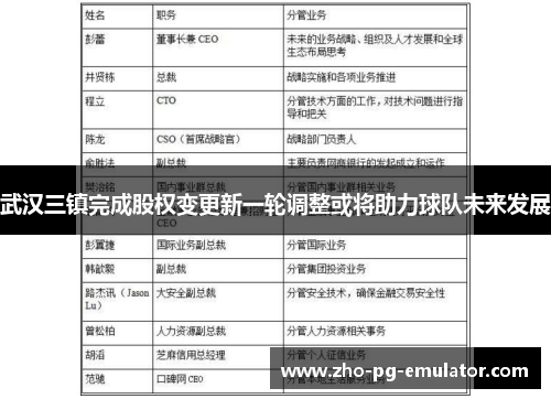 武汉三镇完成股权变更新一轮调整或将助力球队未来发展